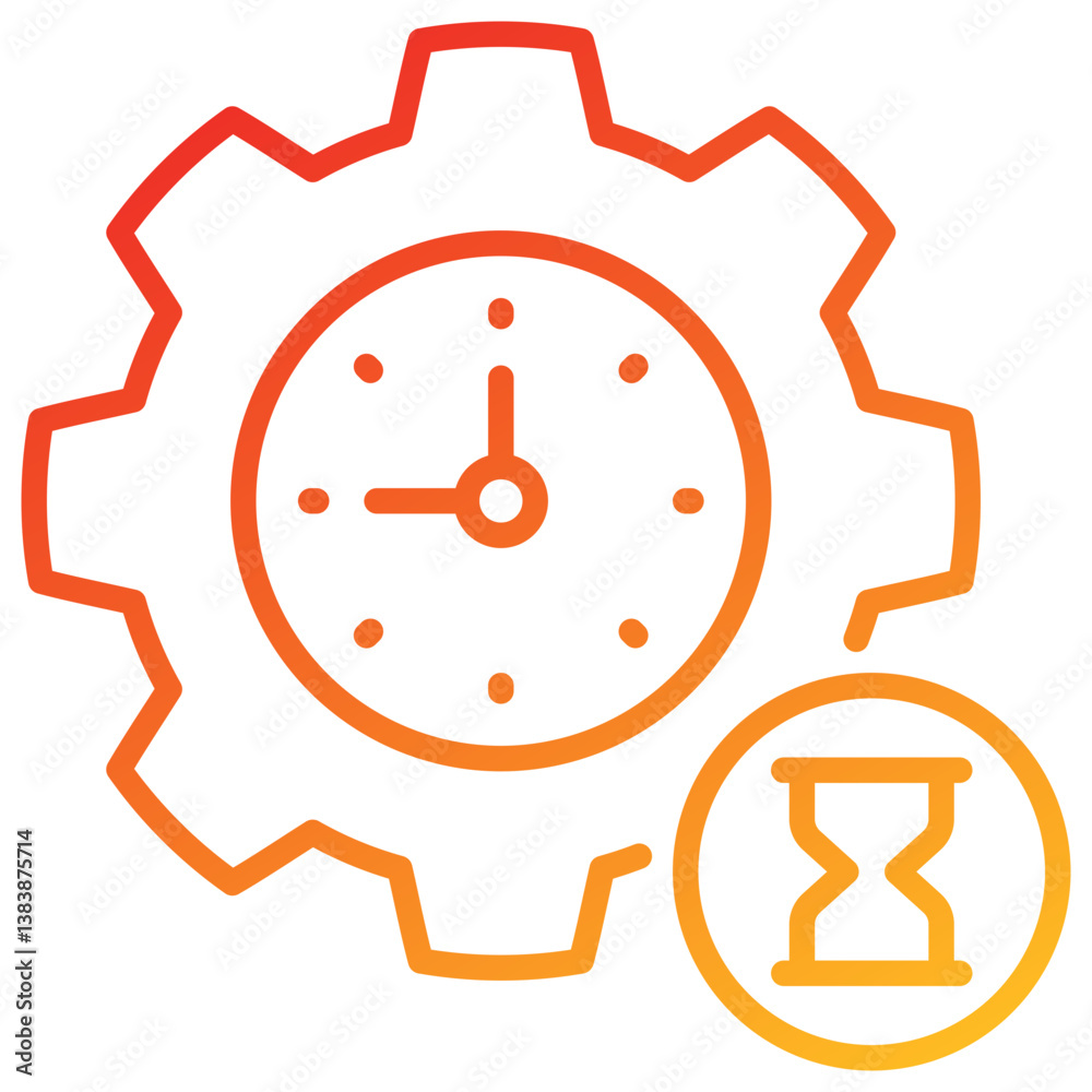 Poster delay line gradient icon
