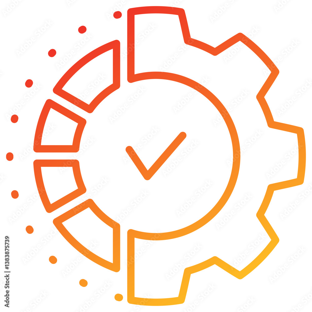 Poster progress line gradient icon