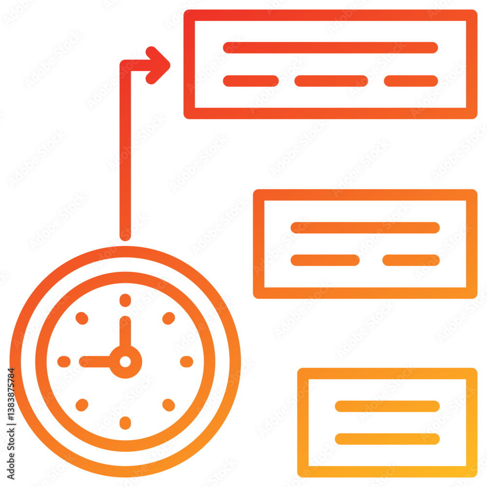 Aufkleber priority line gradient icon