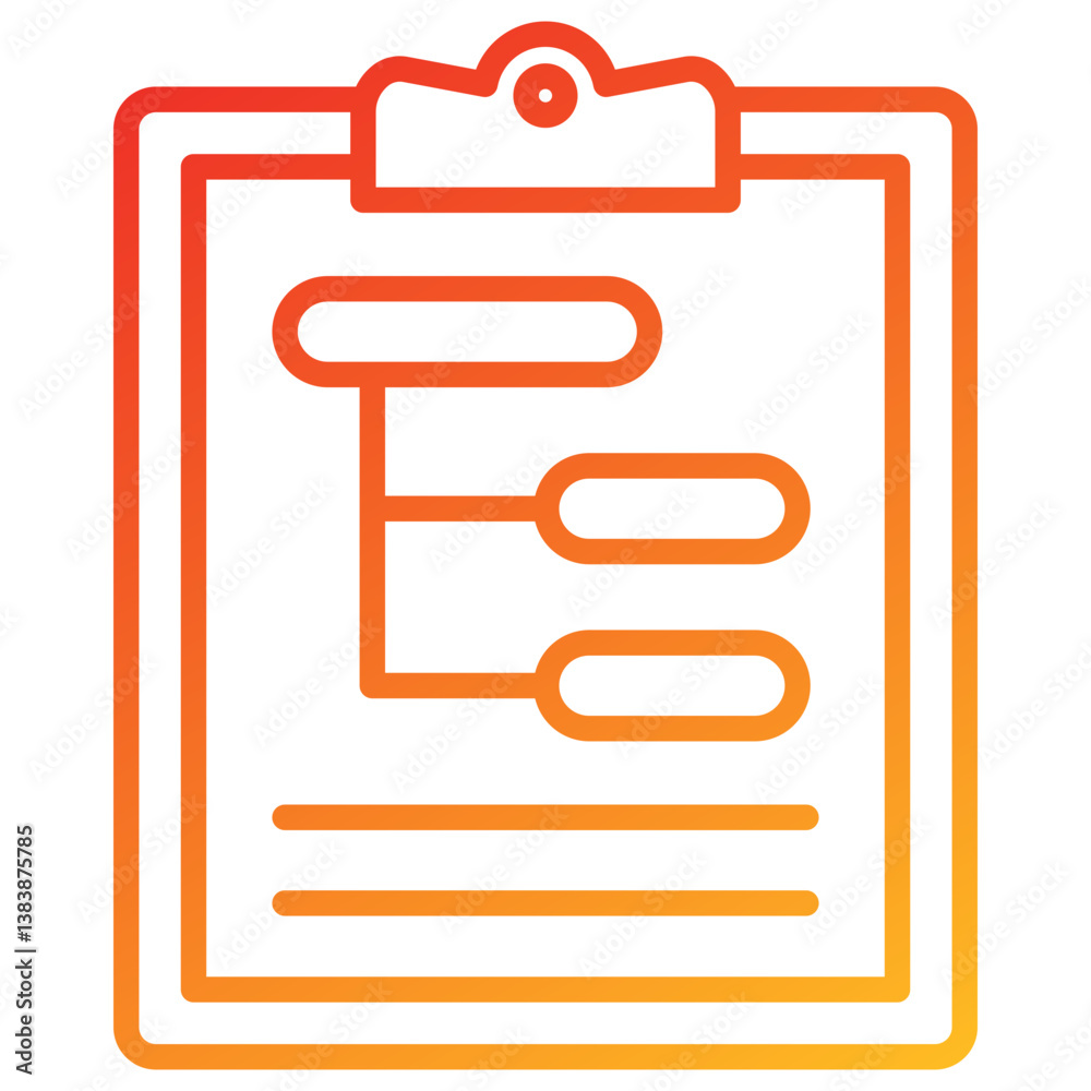 Poster Subtask Line Gradient Icon