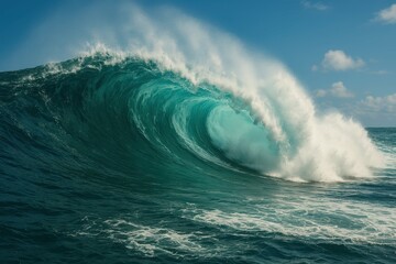 Majestic Ocean Waves Captured in a Crystal Clear Moment of Nature