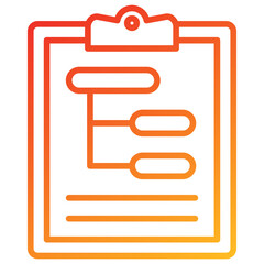 Obraz premium Subtask Line Gradient Icon