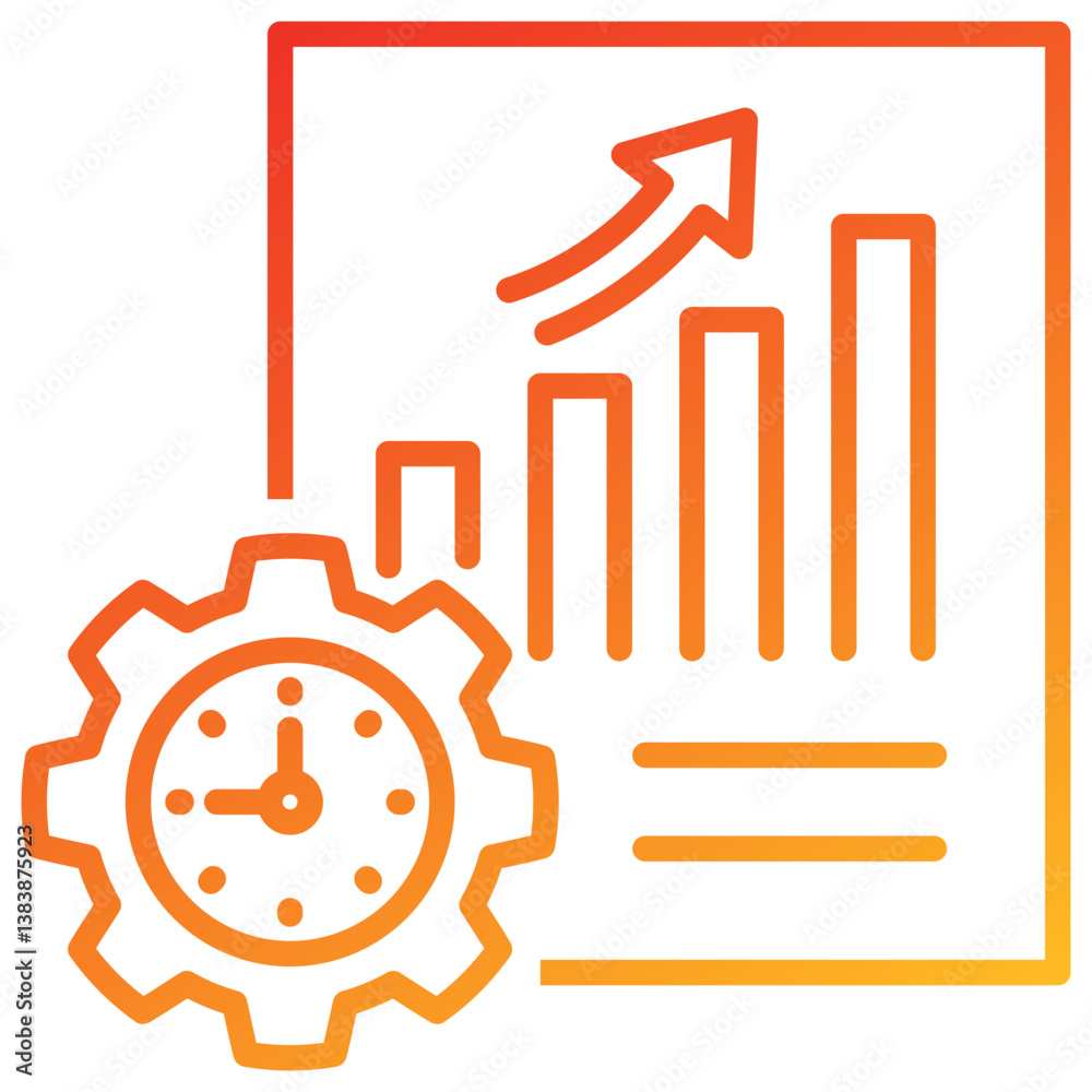 Poster efficiency line gradient icon