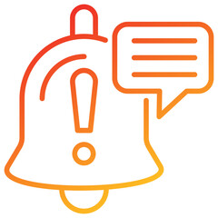 Notification Line Gradient Icon