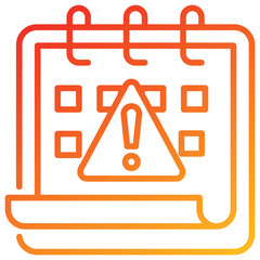 Deadline Line Gradient Icon