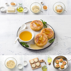 Vegan tofu syrniki recipe, step by step cooking guide for healthy plant based breakfast