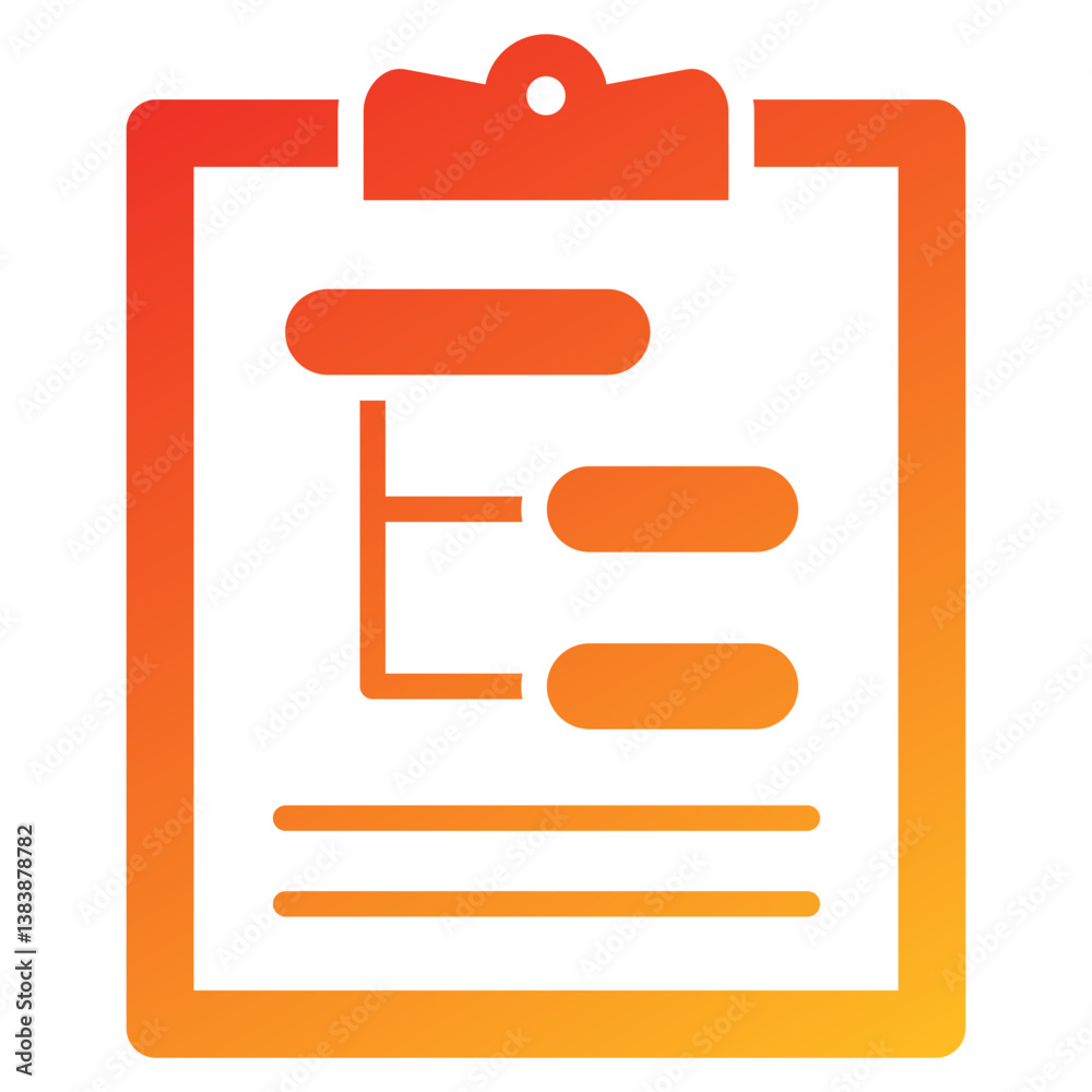 Poster subtask glyph gradient icon