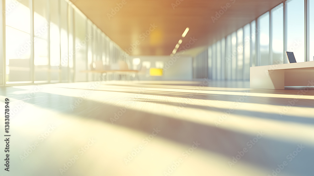 Aufkleber blurred view of a modern open space office the dynamic environment of a contemporary workplace