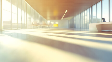 Blurred view of a modern open space office the dynamic environment of a contemporary workplace