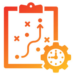 Project Plan Glyph Gradient Icon