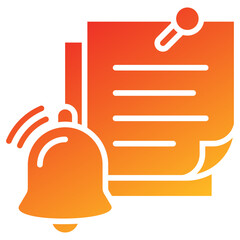 Reminder Glyph Gradient Icon