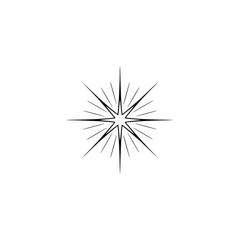 Fototapeta premium Minimalist Starburst Design on White Background