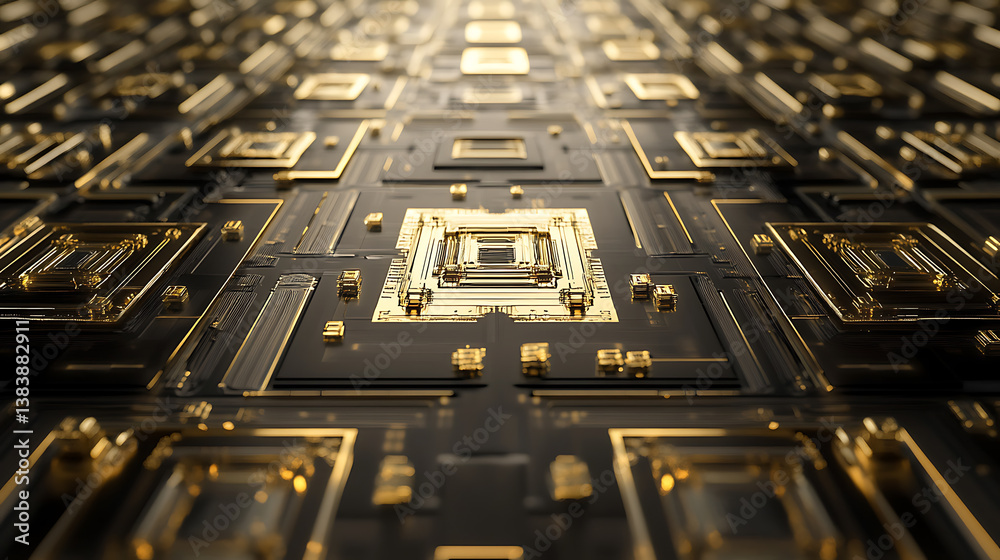 Poster chip circuit technology background