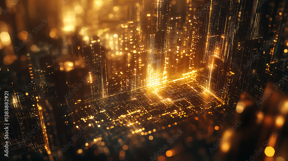 Poster chip circuit technology background
