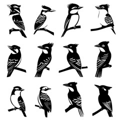 Obraz premium Collection of Kookaburras vector designs, Kookaburras illustration art