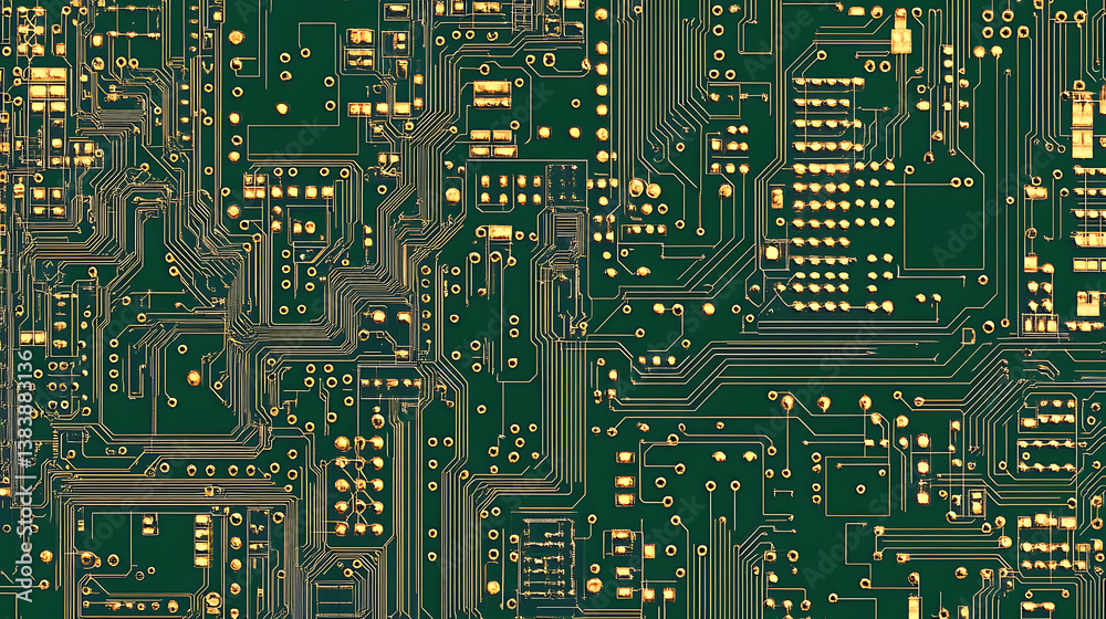 Poster chip circuit technology background