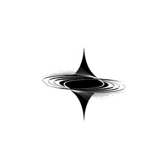 Fototapeta premium Abstract Geometric Diamond with Concentric Circles on White