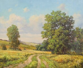 picturesque landscape with a country road