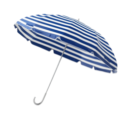 Beach umbrella coastal location product aesthetic isolated on transparent background, png