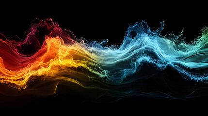 Fototapeta premium Colorful wave graph