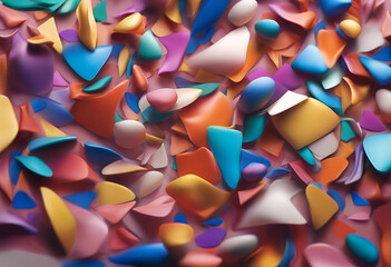 satin abstract smooth multicolored shapes surface background image different decorative pattern ornament material design geometry element mix colourful shiny form modern decoration illustration