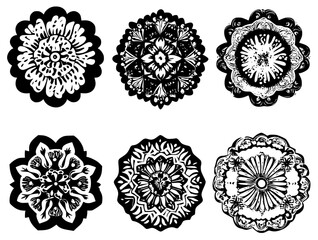 Collection of Freesias mandala vector design, Freesias vector graphic
