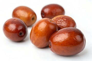 Obraz premium plums on white background