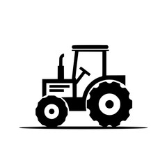 An illustration of a tractor used for agriculture The tractor is designed in and has a simple bold shape that stands out It has large wheels