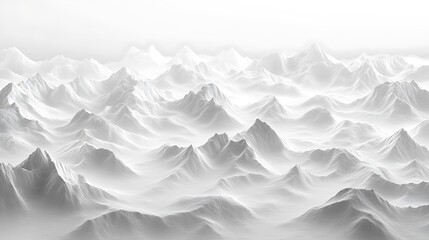 Obraz premium A black and white image of many snow covered mountains