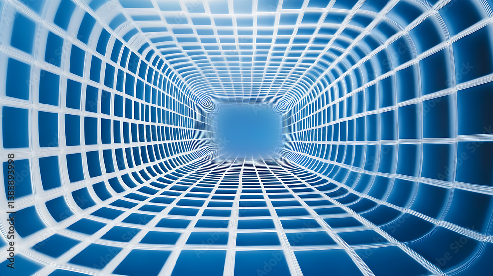 Poster a blue and white pattern in a square background