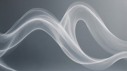 Soft, flowing lines create an ethereal pattern against a subtle gray background, evoking a sense of tranquility and elegance