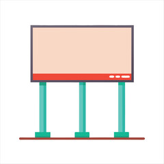 Fototapeta premium A Vector Illustration Of Highway Advertisement Billboard Graphic On White Background