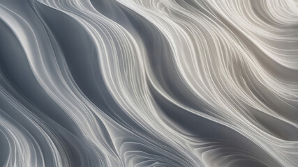 Obraz premium Waves of soft white and gray textures create an abstract aerial view of a serene landscape