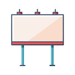 Obraz premium A Vector Illustration Of Highway Advertisement Billboard Graphic On White Background