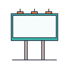 A Vector Illustration Of Highway Advertisement Billboard Graphic On White Background