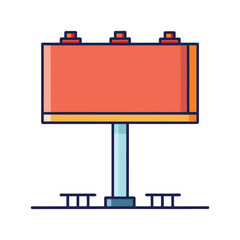 A Vector Illustration Of Highway Advertisement Billboard Graphic On White Background