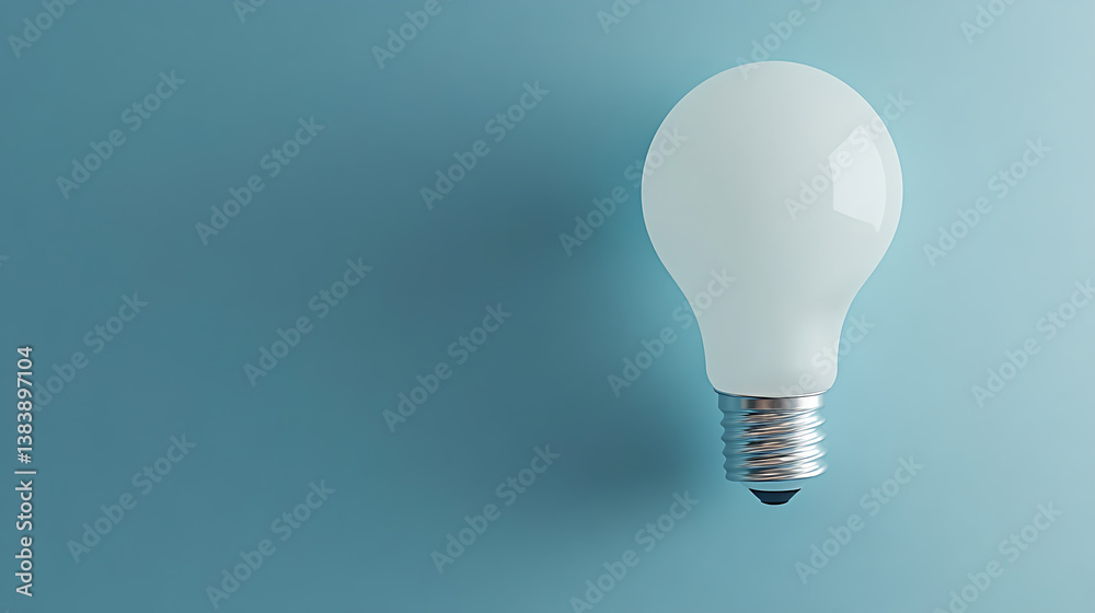 Poster a light bulb with a digital technology and innovation concept on a blue background