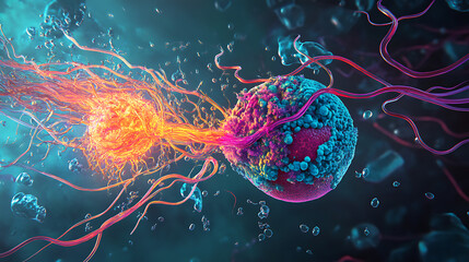 A medical illustration depicting the process of artificial insemination and in vitro fertilization (ivf), showcasing the scientific and technological advancements in assisted reproductive treatments