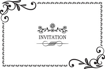 FRAME VECTOR INVITATION