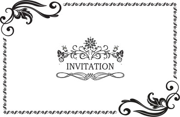 FRAME VECTOR INVITATION