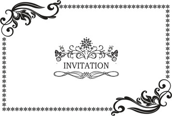 FRAME VECTOR INVITATION
