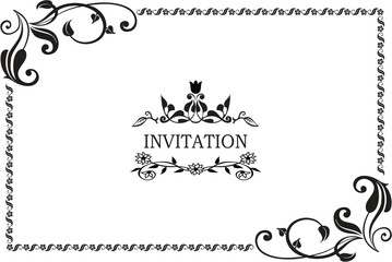 FRAME VECTOR INVITATION
