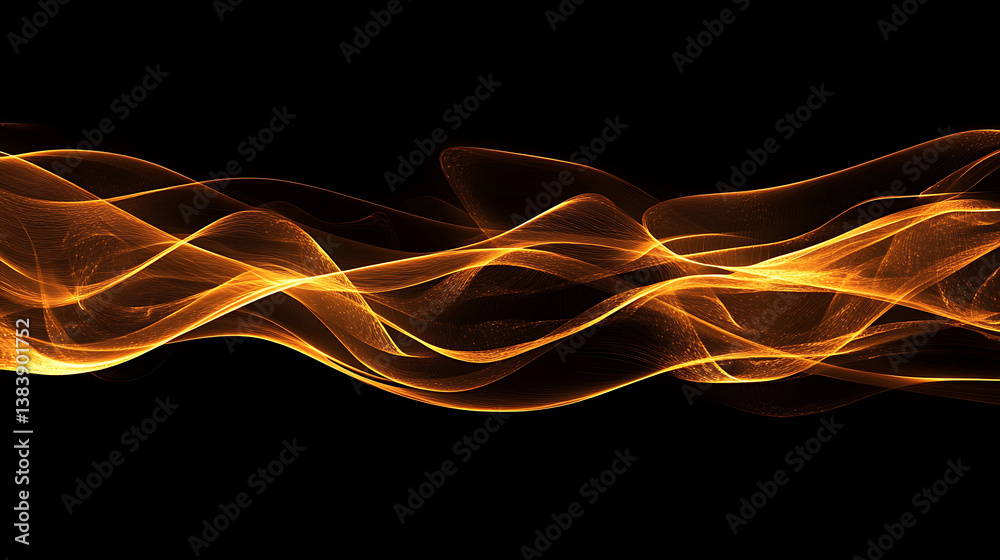 Aufkleber abstract background of glowing light trails on a dark backdrop