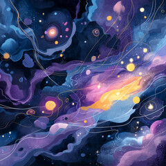 cosmic mystic galaxy background