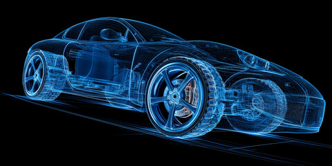 Technology car abstract background