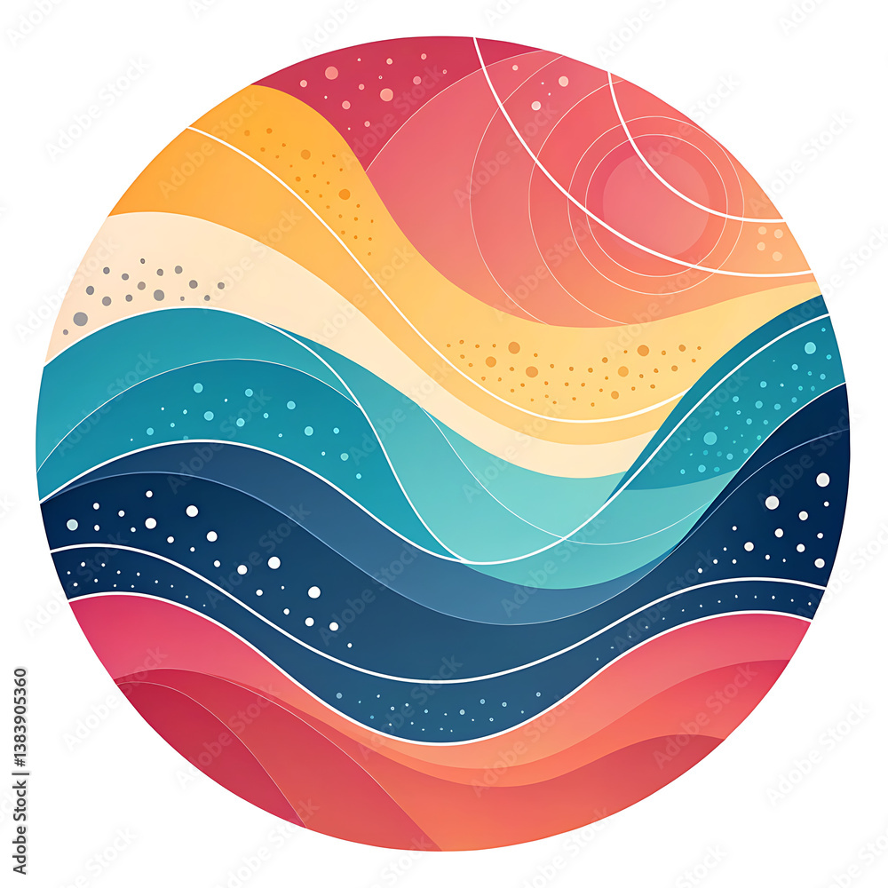 Fototapete elegant circular abstract vector 🌐✨ a perfect harmony of fluid shapes and modern gradients—designed 