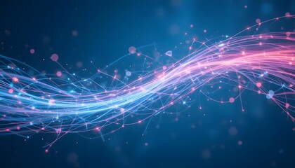 Fototapeta premium future Technology Digital Transformation Innovation Advancement , optical fiber