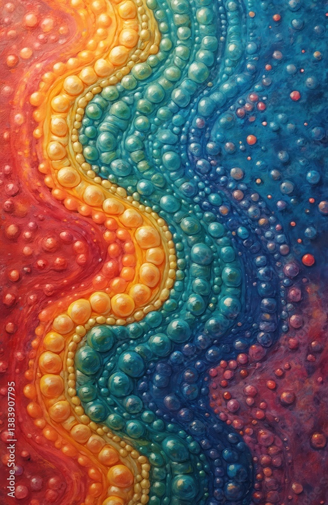 Poster abstract colorful pearl pattern. collage contemporary print features luxurious pearl pattern gradien