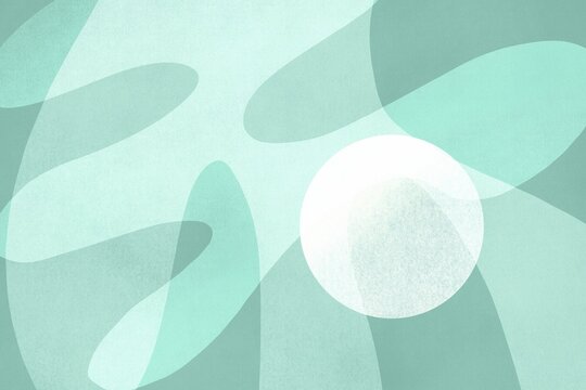 Soft green abstract background with organic shapes