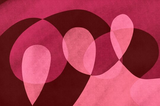 Abstract Overlapping Shapes in Pink Tones with Texture